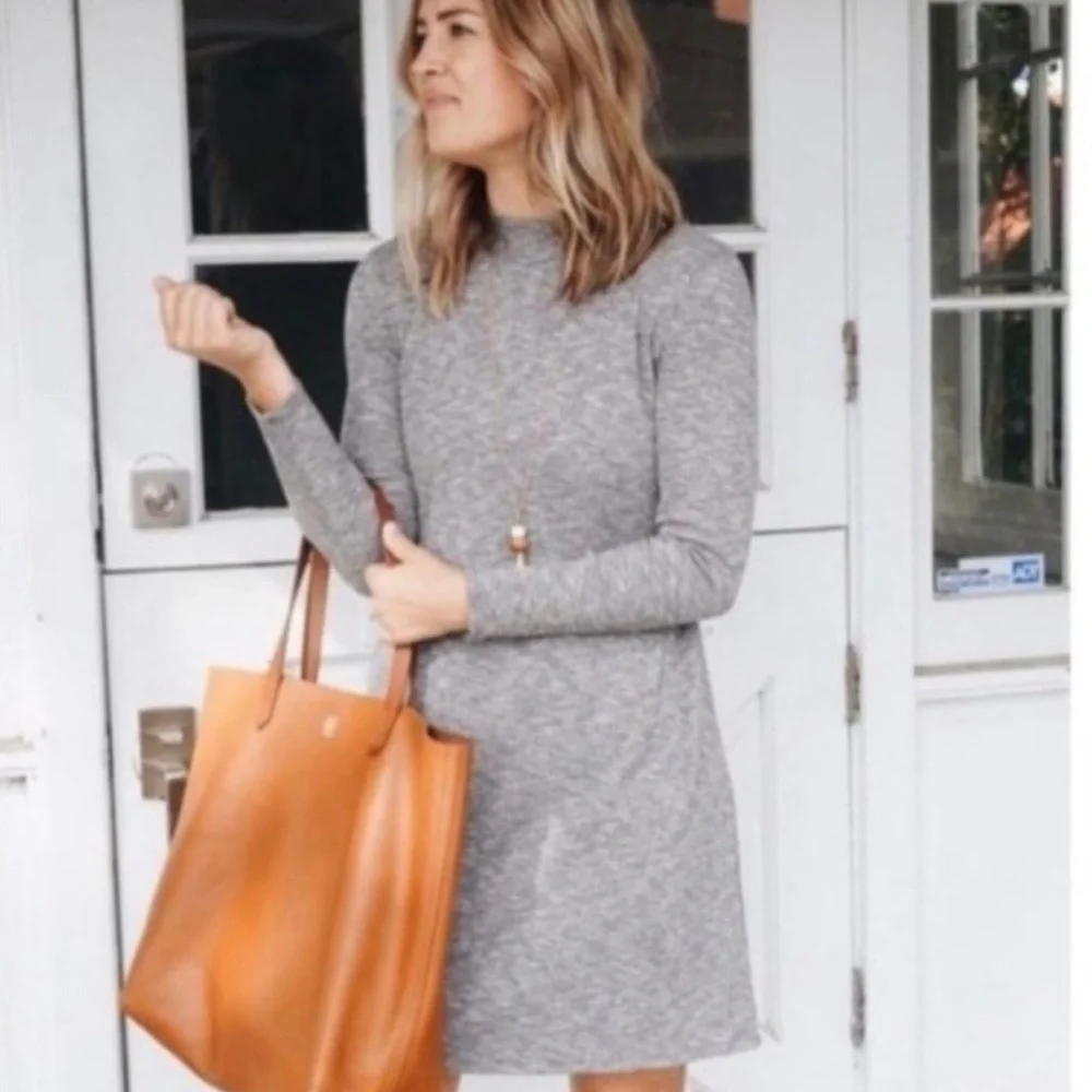 MADEWELL Gray Knit Mock Neck XS - Picture 3 of 7